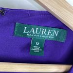 Lauren Ralph Lauren Purple Crew Neck Back Zip Sheath Dress Women's Size 12 Photo 4