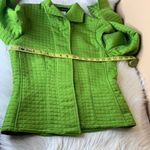 Harvé Benard Harve Bernard Vintage Lime Green Quilted Open Front Jacket Size 4 Photo 5