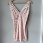 Free People  Intimately Free Viper Velvet Chemise Mini Dress Size Small Pale Pink Photo 1