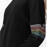 Dance & Marvel Rainbow Striped Sleeve Hoodie Photo 4