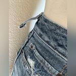Abercrombie & Fitch  Distressed Raw Hem Denim Mini Skirt – Size 0 Y2K Style‎ Photo 4