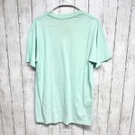 Vintage Blouse Women Chest 39" Medium Graphic Crewneck Short Sleeve Tee Shirt Green Photo 5