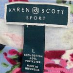 Karen Scott  Sport Womens Printed Floral Blue‎ Dress Sz L Photo 3