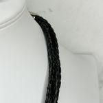 Chico's Rhinestone Silver and Gold Tone Black Braided Cord Necklace β¨ Photo 6