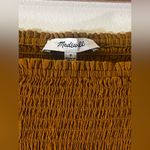 Madewell  Lucie Smocked Peplum Top in Antique Gold Photo 3