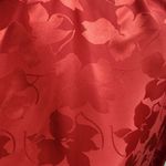 Anne Klein Vintage Red Satin Floral Ann Klien Jacquard Button-Up Blouse Size 10 Photo 3