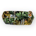 Vintage Quilted Jungle Animal Print Mini Tote Shoulder Crossbody Bag Photo 6