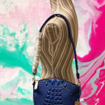 Brahmin Mini Duxbury Affinity Melbourne Blue Genuine Leather Crossbody Photo 8