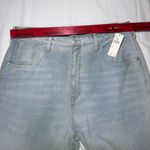 NWT Pilcro Women's Boho Grunge Wide Leg Fray Hem Denim Jeans Size 31 Cotton Blue Photo 4