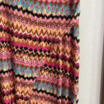 BODEN Side Split Jersey Midi Skirt Multi Textured Ikat Pink Size 8 Photo 4