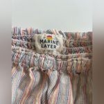 Marine layer  Skirt XL Orange Green Striped Mini Linen Lyocell Photo 1