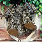 Mossimo Leopard Print Tote Bag XL 24x16x8 Duffel Duffle Bag Cheetah Animal Zip Brown Photo 0