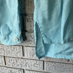 CP Shades  Linen Tunic Top 100% Linen Light Blue Size Small Photo 2
