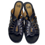 Soffit Women’s Deep Purple Open Toe Wedge Sandals Size 9M Photo 1