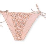 Aerie Womens Peach Floral Cheeky Bikini Swim Bottoms Photo 1