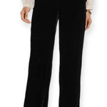 Boden Velvet Wide Leg Silk Blend Black Pants Trouser Holiday Size 10 Long Photo 0