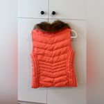 Talbots  Faux Fur Collar Down Puffer Vest | in coral Photo 3
