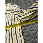 NWT J Crew Striped Classic Fit Boy Shirt Button Top Blue Yellow White Women’s‎ 2 Photo 4