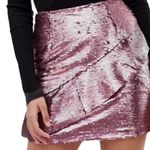 Glamorous Pink Sequined Skirt Size Medium Photo 2