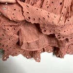 Ultra Pink Eyelet Embroidered Ruffle Skirt Photo 4
