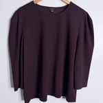Ann Taylor  Maroon Blouse Top Size XL Stretch Workwear Career Wear Comfort Photo 0