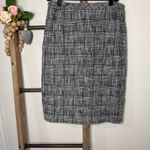 Banana Republic Plaid Pencil Skirt Black White Business Casual Women's Size 10 Photo 1