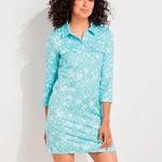 Vineyard Vines Vinyard Vines Shirt Dress Size XS Blue Printed Shift Sankaty UPF Tropical Margo Photo 8