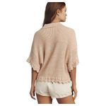 Anthropologie By Collared Ruffle Sweater Linen Blend Knit Pink Crop Blouse Small Photo 3