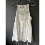 Free People  White Crochet Lace Summer Dress with Spaghetti Straps Photo 1