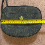Vintage EUC Christian Koban Paisley Leather And Fabric Italian Purse Green Blue Photo 6