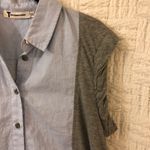 T by Alexander Wang Rolled Sleeve Tee Business Work Top Blue Grey Gray Shirt XS Photo 2