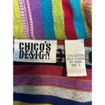 Chicos Design Vintage Striped Cotton Button Down Jacket Sz 0 Small‎ Boho Hippie Photo 4