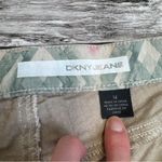 DKNY Jeans Women's Boyfriend Denim Shorts Aztec Cream Pink Green 14 Stretch Cuff Photo 6