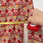 Alice + Olivia  Womens Blouse XS Printed Silk Pink Button Collar Long Sleeve Photo 6