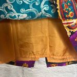 Vintage New York Studio Silk Mini Skirt Faux Wrap Size M Paisley 90s Y2K Print Purple Size M Photo 2