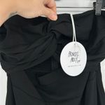 Princess Polly  Mini Dress Womens 10 LBD Baddie Grunge Black Cotton Linen Blend Photo 2