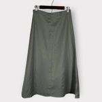 Chaser Linen Button Down A Line Midi Skirt Gray Scout Women's Size Small NWT Photo 3