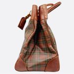 Ralph Lauren Tartan Plaid Brown Green Doctor Bag Boston Weekend Travel Bag Photo 4