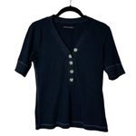 Abercrombie & Fitch Y2K Henley Shirt Half Sleeve Bella Swan Casual Size Medium Photo 0