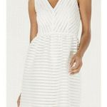 Bar III Dress Fit and Flare Eyelet Lace Illusion Stripe Sleeveless Mini White 4 Photo 14