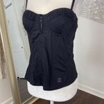 Gothic Goth Harley Davidson Black Zipper Grunge Biker Corset Camisole Top M NWT Size M Photo 2