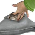 Genuine Leather Borse in Pelle Made in Italy Shoulder Bag Gray Photo 6