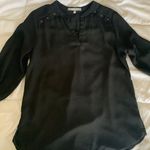Urban Outfitters  Black Sheer V Neck Blouse Photo 0