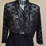 R & M Richards R & M Richard’s Black Scalloped Sequin Lace Bolero Light Summer Jacket S… Photo 0
