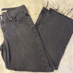 Levi's Levi’s Super Low Wide Leg Jeans Women’s Size 28 Black 100% Cotton Raw Hem Photo 5