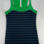 Lululemon‎ Tank Top Racerback Striped Athletic Sleeveless Size 6 Blue Photo 0