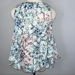 Olivaceous  Floral Flowy Tank Top Medium NWOT Keyhole Pink Blue Green Photo 4