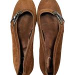 Barbara Bui BUI Brown Suede Leather Buckle Accent Ballet Flats Photo 2