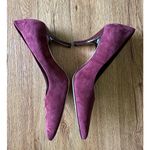 Donald Pliner Plum Suede Heels Women's Size 8.5 Red Photo 6
