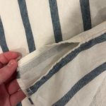 Prelude Linen Blend Striped Knee/Midi Length Button Front Shift Dress Size XL White Photo 12